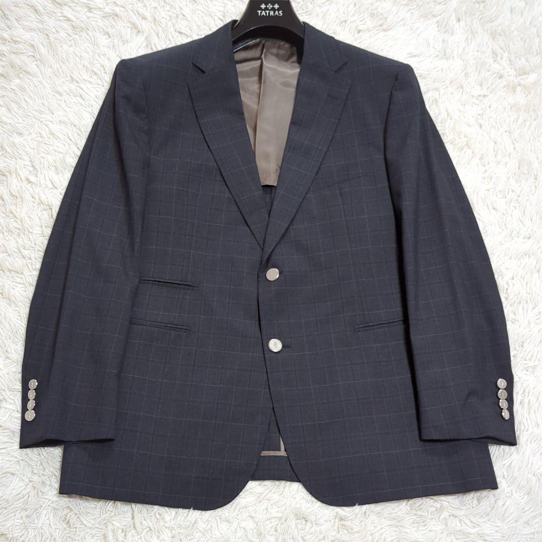 極美品 2XL相当 マッキントッシュ 銀ボタン セットアップスーツ チェック