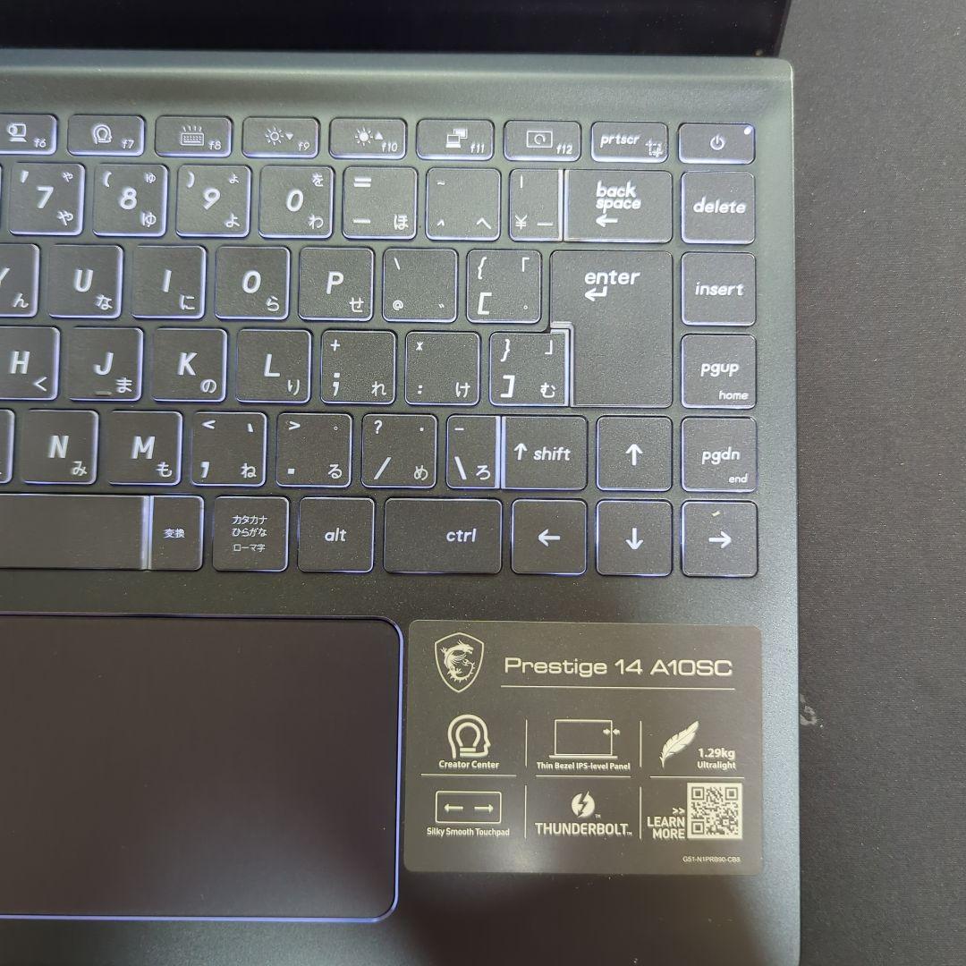 S*6様 MSI Prestige 14 A10SC i7GTX1650 SSD