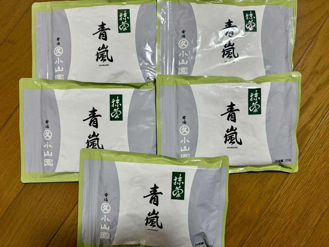 抹茶丸久小山園 青嵐 100g袋　5点セット