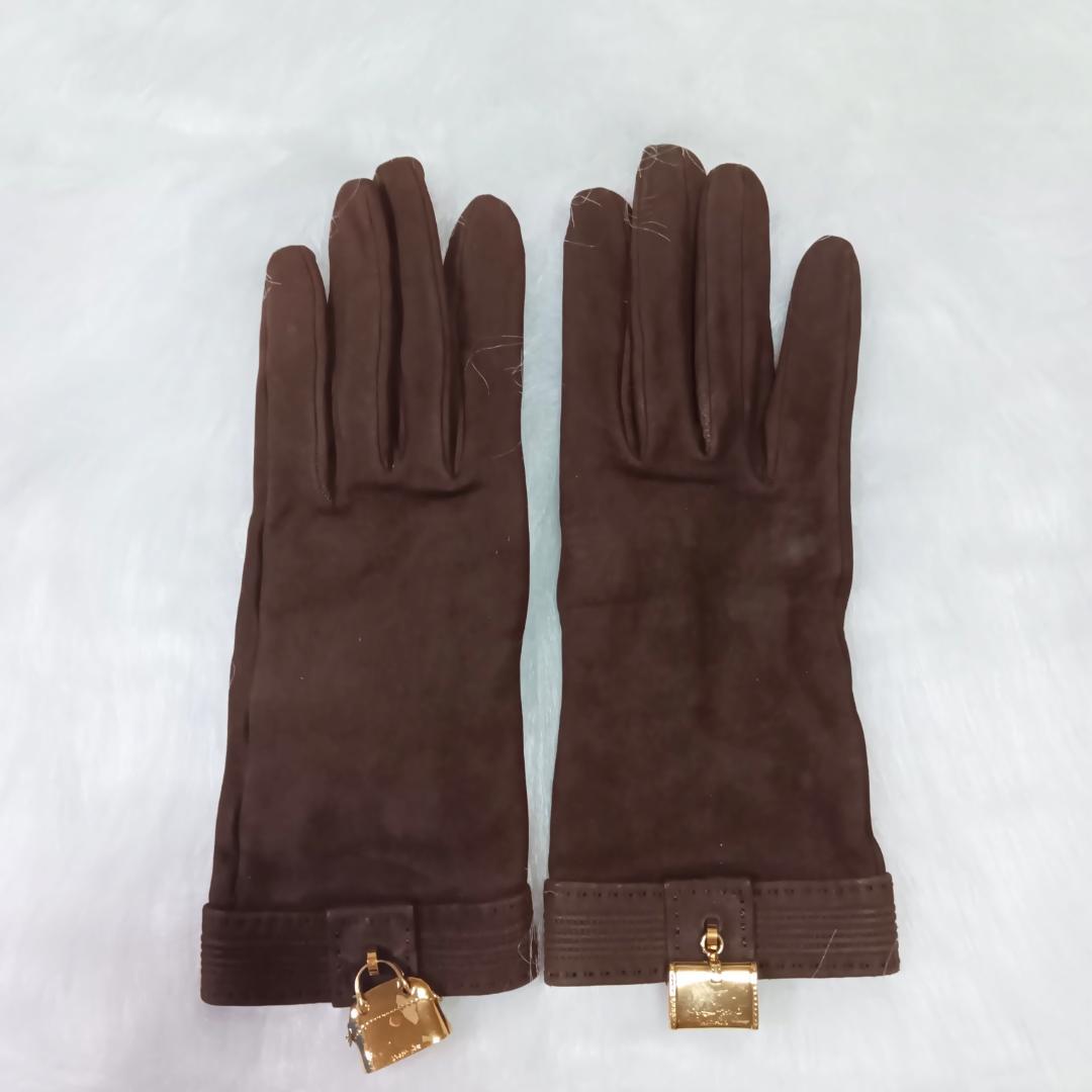 【良品】HERMES エルメス ジジェ グローブ スエード ボリードチャーム