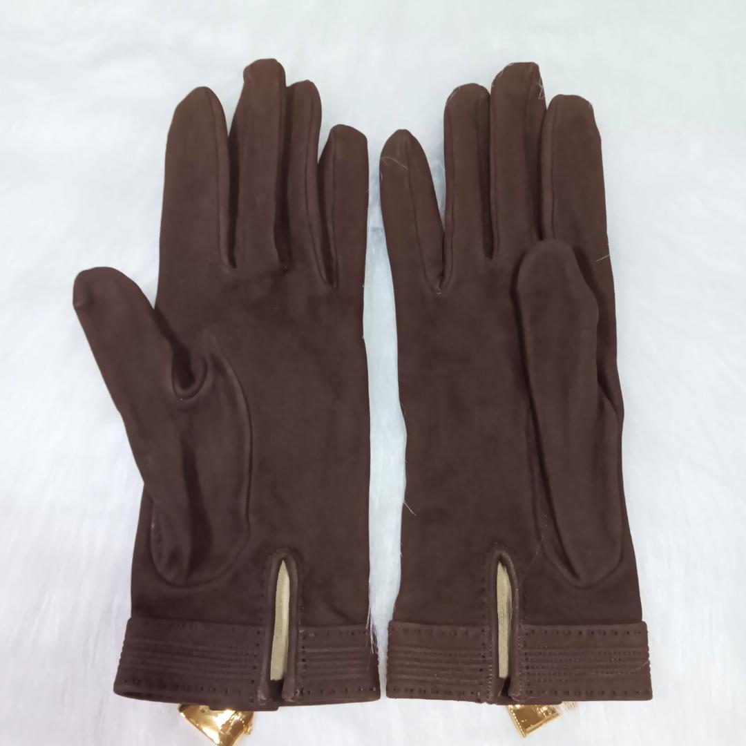 【良品】HERMES エルメス ジジェ グローブ スエード ボリードチャーム