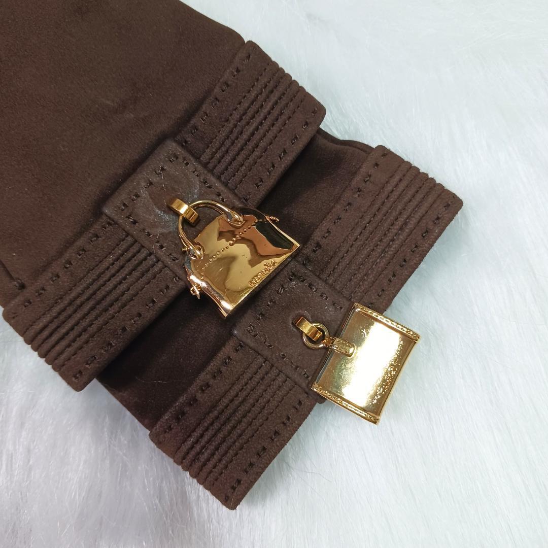 【良品】HERMES エルメス ジジェ グローブ スエード ボリードチャーム