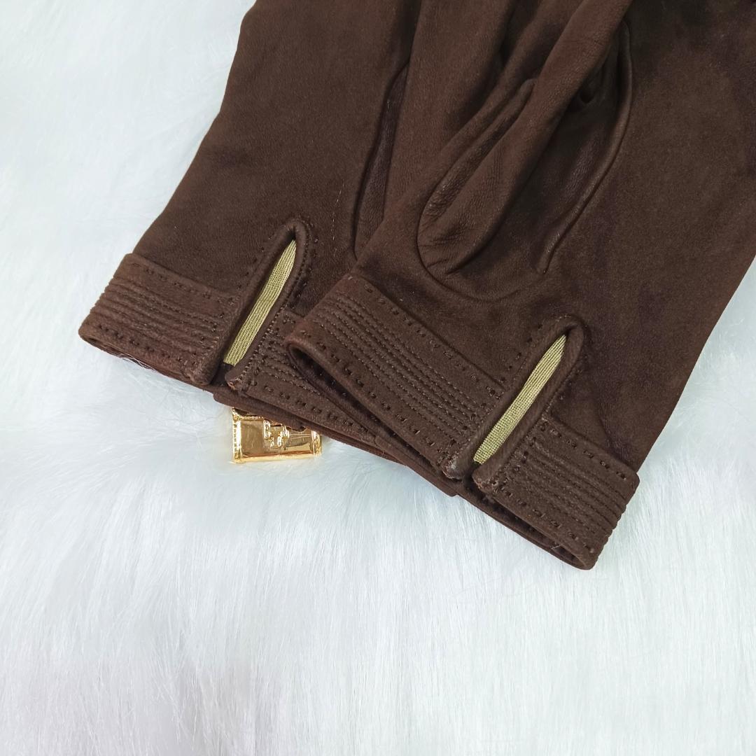 【良品】HERMES エルメス ジジェ グローブ スエード ボリードチャーム