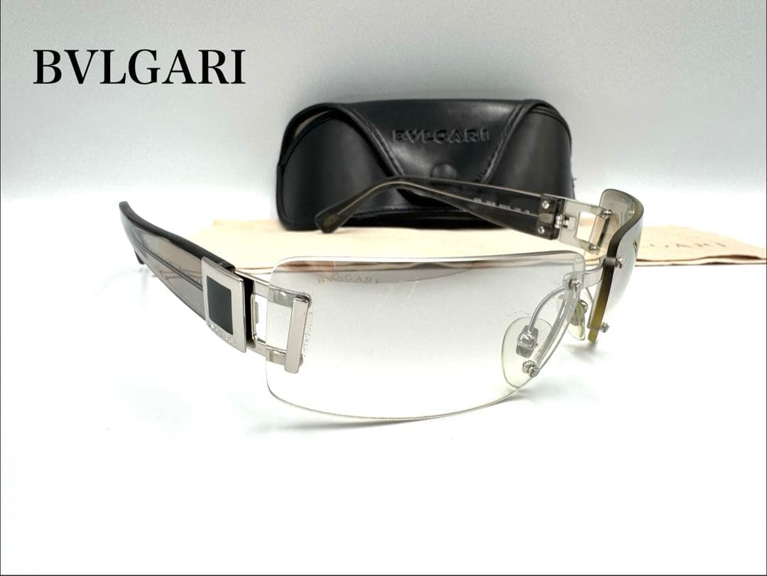 【美品】 BVLGARI ブルガリ サングラス 626 シルバー
