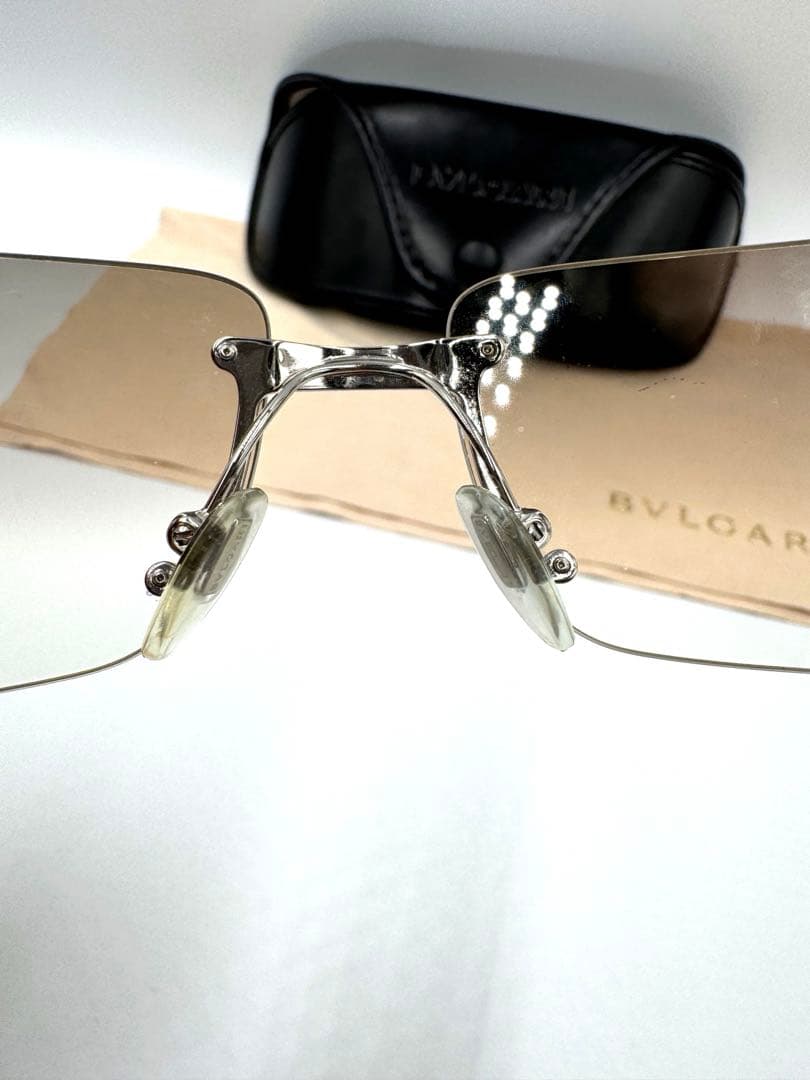 【美品】 BVLGARI ブルガリ サングラス 626 シルバー