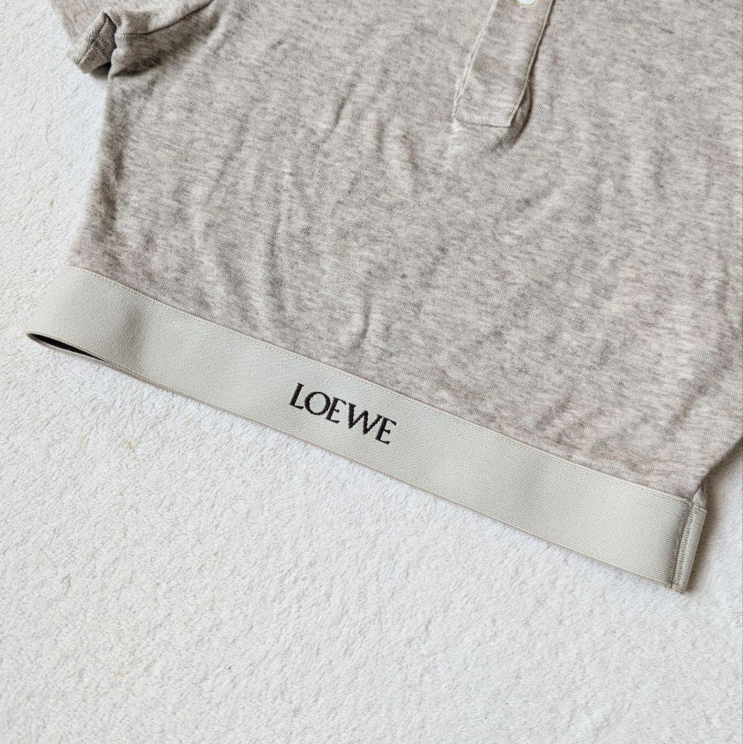 【人気モデル】 ロエベ クロップド ポロシャツ ベージュ サイズ XS コットン