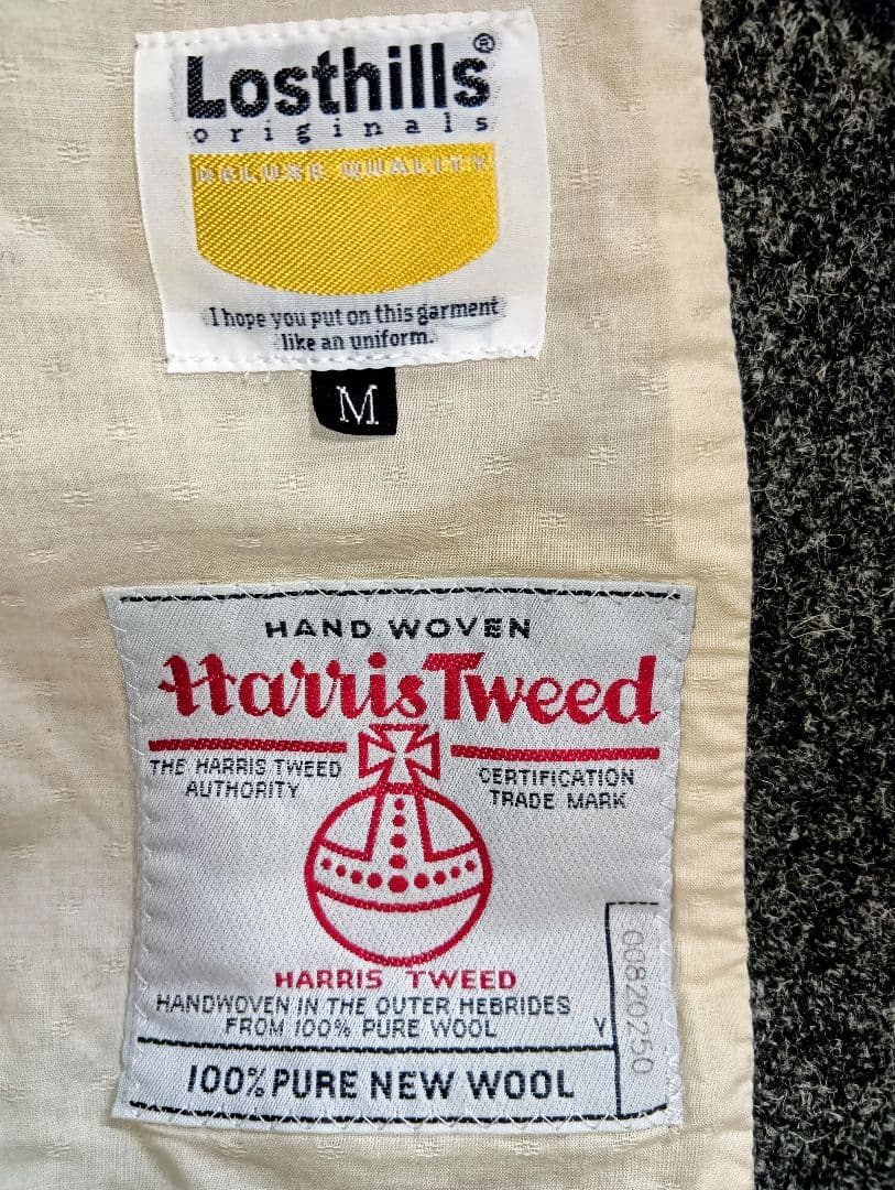 ハリスツィード ヘリンボーン テーラードジャケット　ロストヒルズ