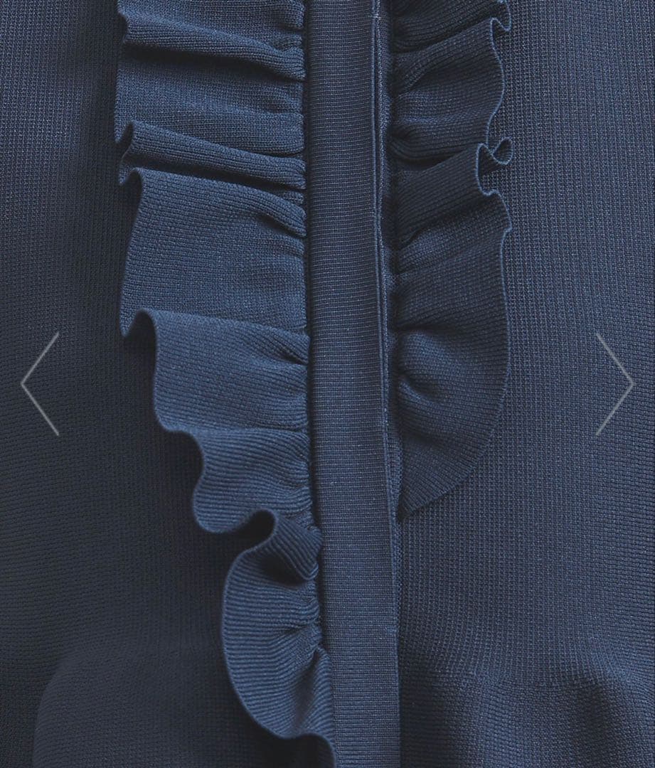 UNITED ARROWS P イレギュラーフリル ベスト　ネイビー 新品