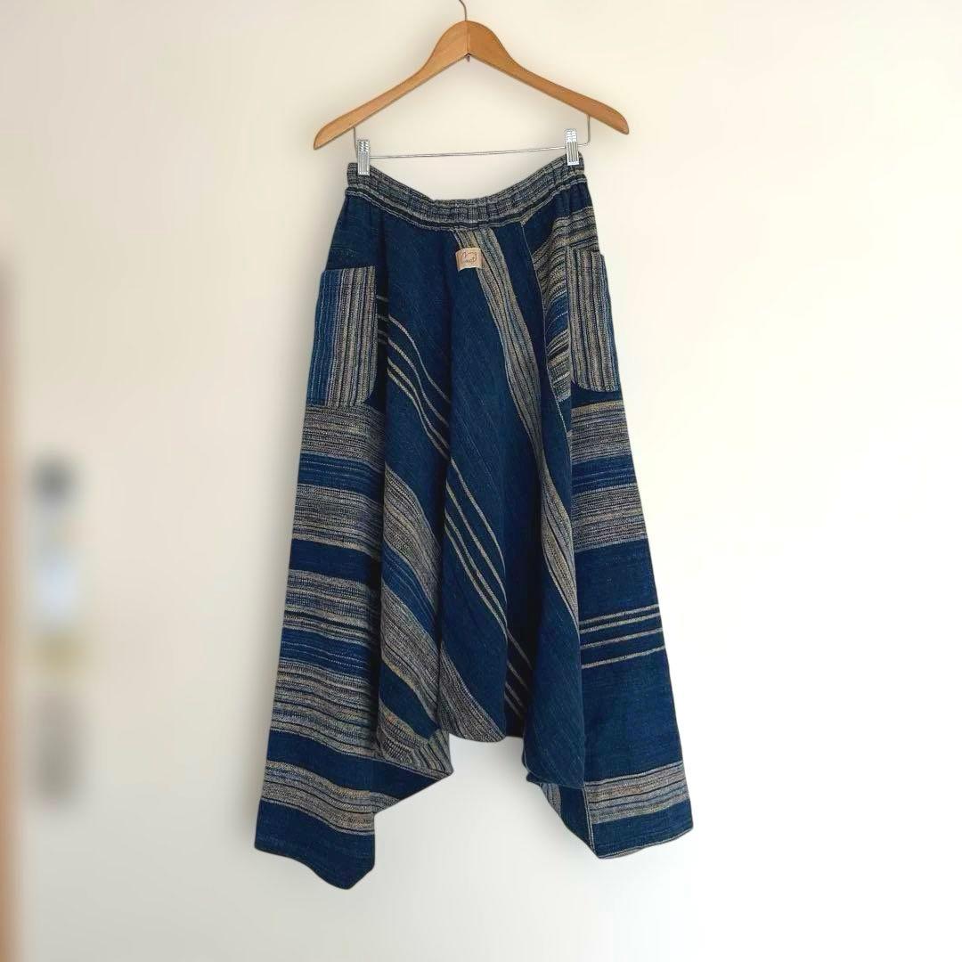 美品 うさとの服 綿 ムササビパンツ 男女 藍染 草木染め usaato ウサト