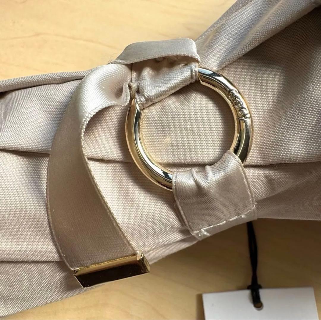 ★新品★GRACY　晴雨兼用　日傘　楽折１級遮光　遮熱　ペプラムフリル　ベージュ