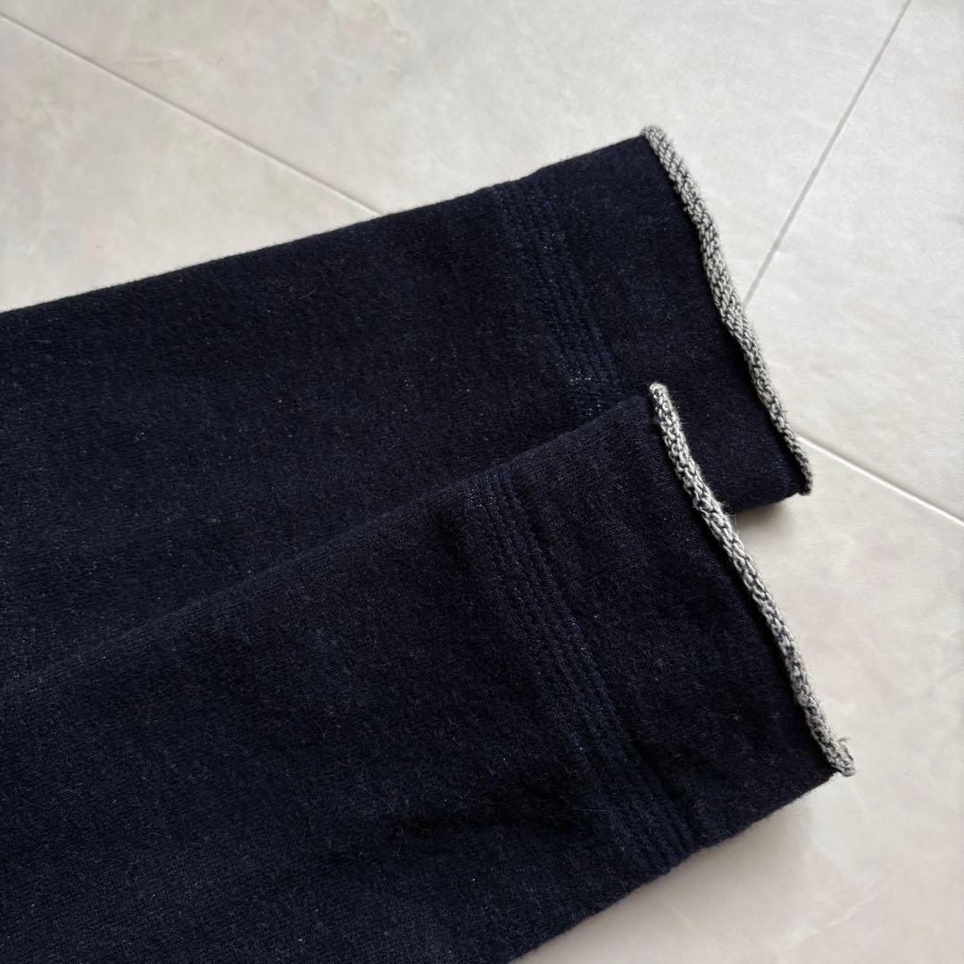 パラスパレス カシミヤ混スタンドカラージャケット 紺3 裏地ストライプ 日本製