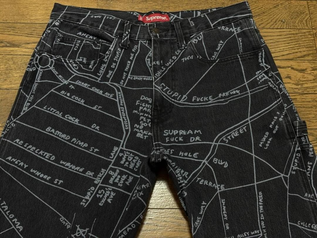 シュプリーム Gonz Map Denim ゴンズマップデニム ペインターデニム