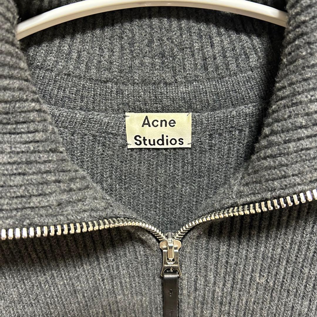 Acne Studios ダークグレー ハーフジップ　ニット