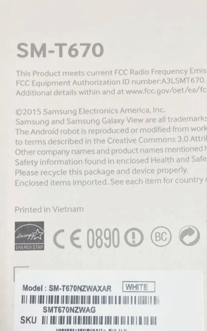 美品！Galaxy View 18.4 インチ 大型 タブレット SM-T670