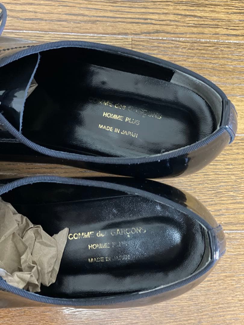 コムデギャルソンオムプリュス ヒールシューズ 革靴 ドレス エナメル