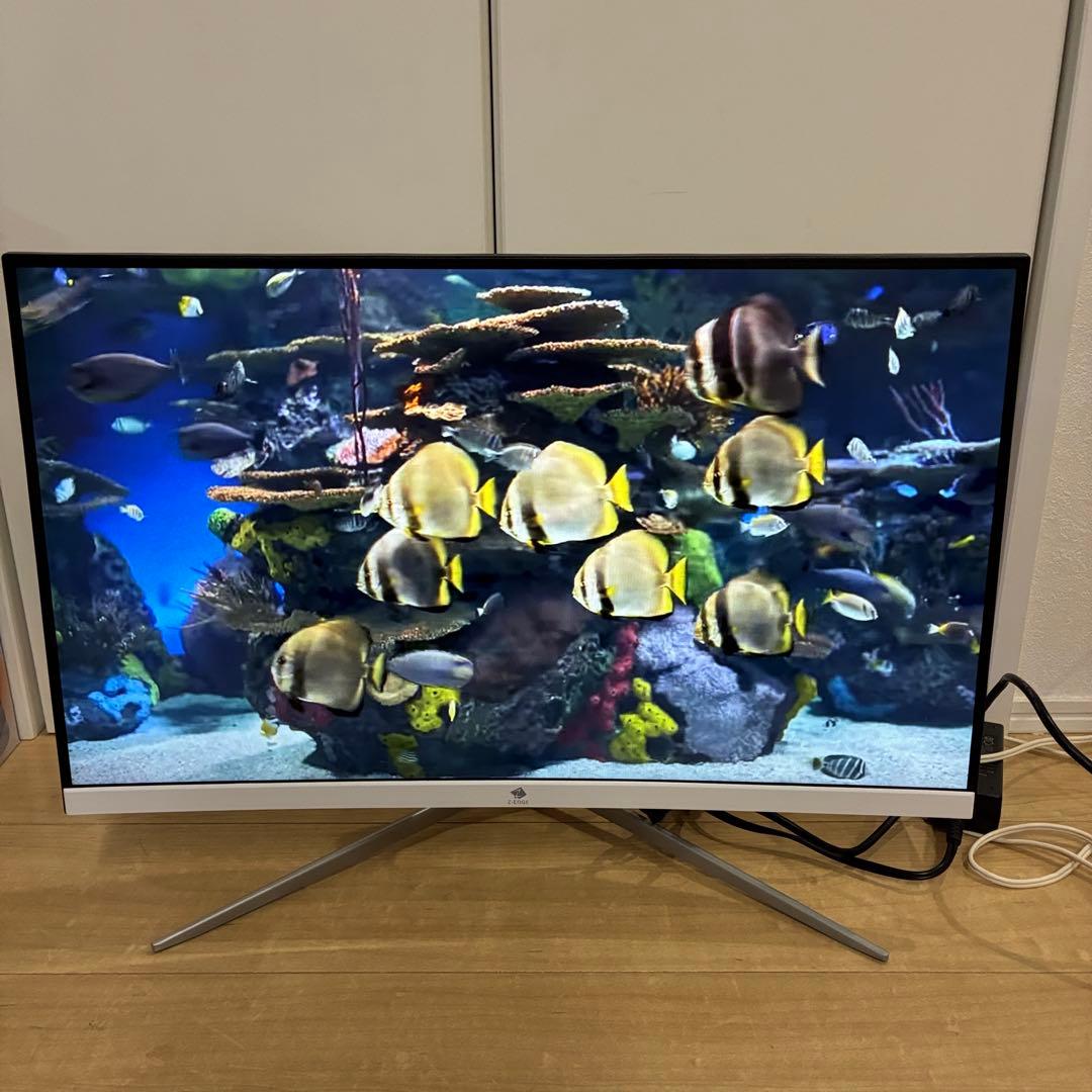 安い！Z-Edge湾曲ゲーミングモニター 24型 75Hz スピーカー　美品