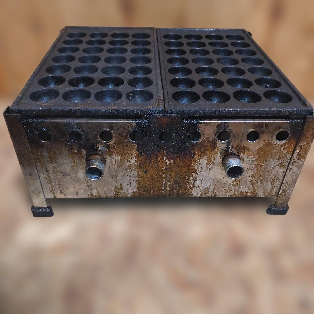 IKK伊東金属 28穴×2 鉄鋳物 たこ焼き器　LPガス