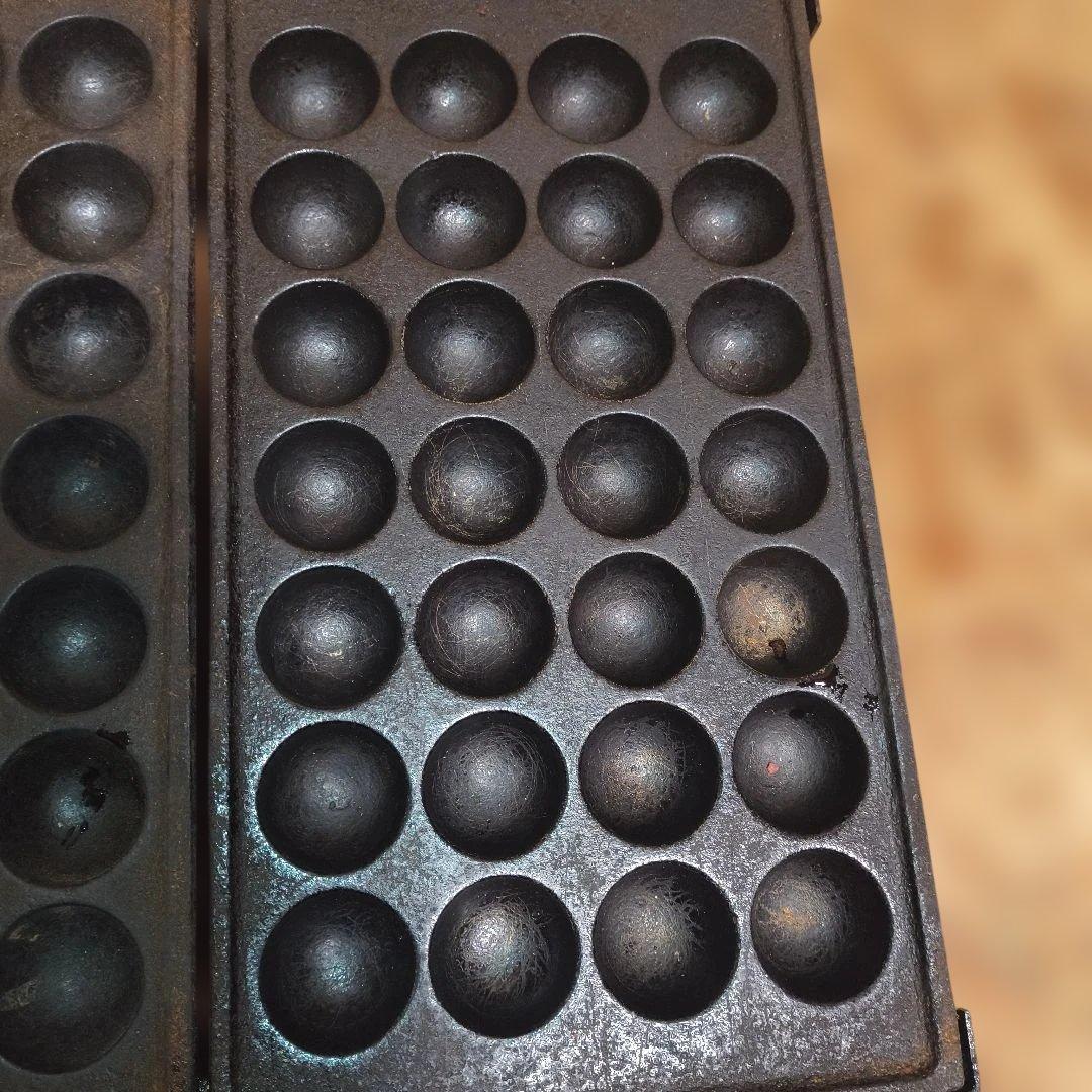 IKK伊東金属 28穴×2 鉄鋳物 たこ焼き器　LPガス