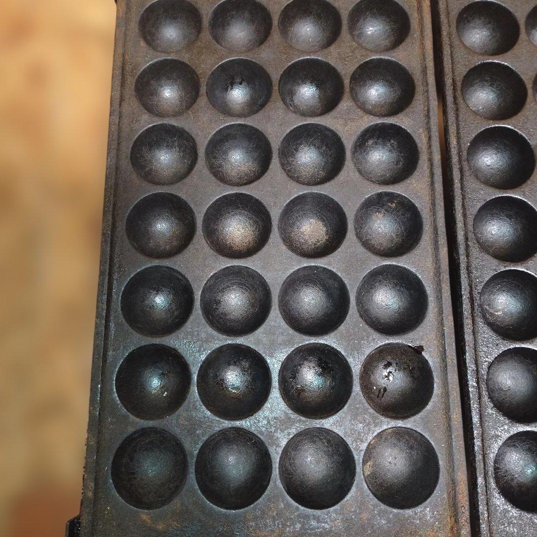 IKK伊東金属 28穴×2 鉄鋳物 たこ焼き器　LPガス