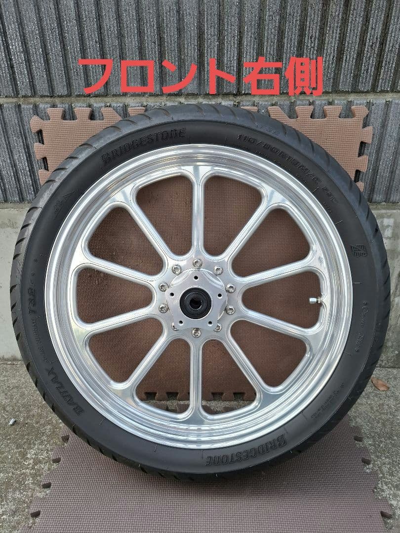 ハーレー　ミスミエンジニアリング　 アルミホイール前後セット 　タイヤ付き