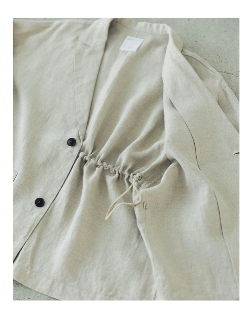 かぐれ コラボ フレンチリネンのテーラードジャケット