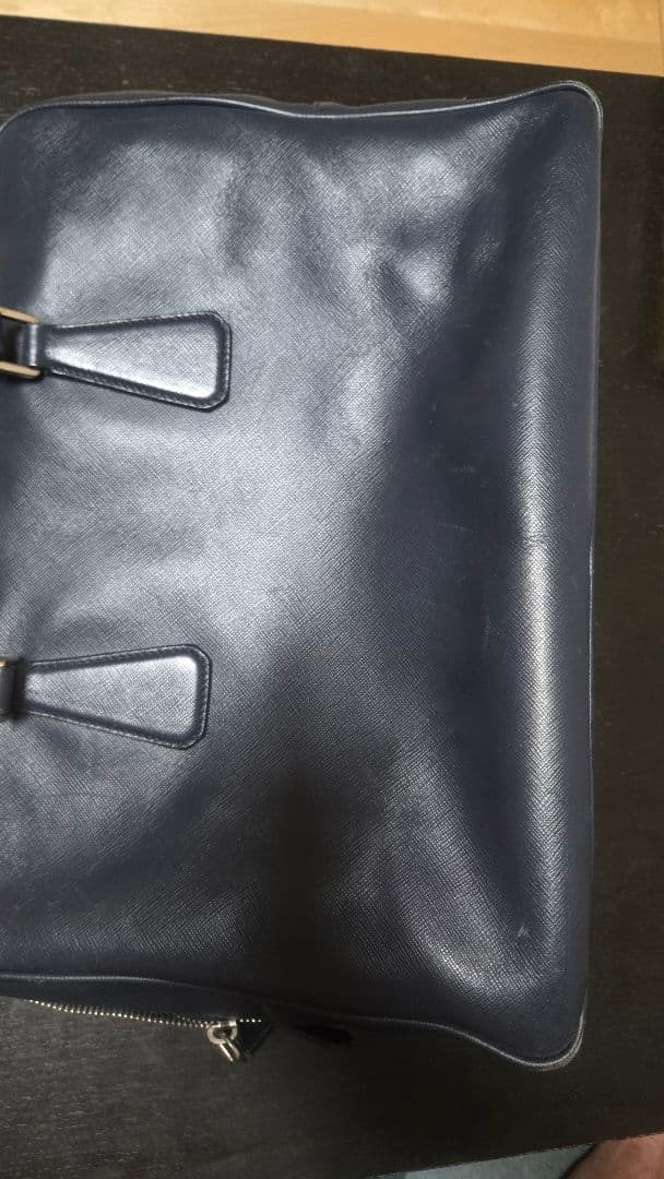 PRADA プラダ ビジネスバッグ サフィアーノレザー ネイビー 美品！！