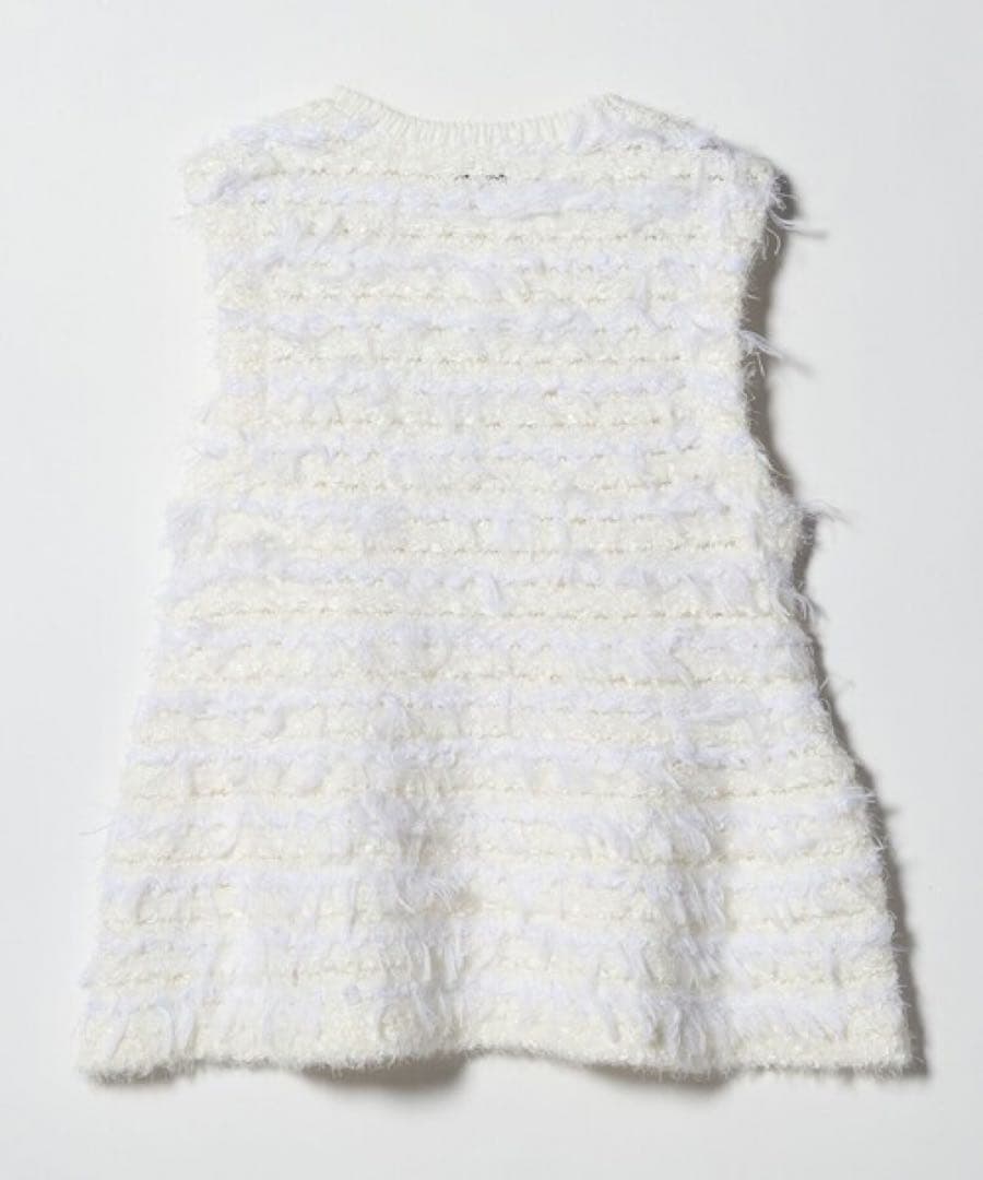 UNITED ARROWS ミックスヤーン ペプラム ベスト 今季