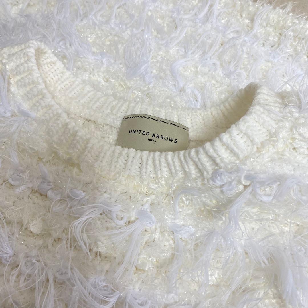 UNITED ARROWS ミックスヤーン ペプラム ベスト 今季