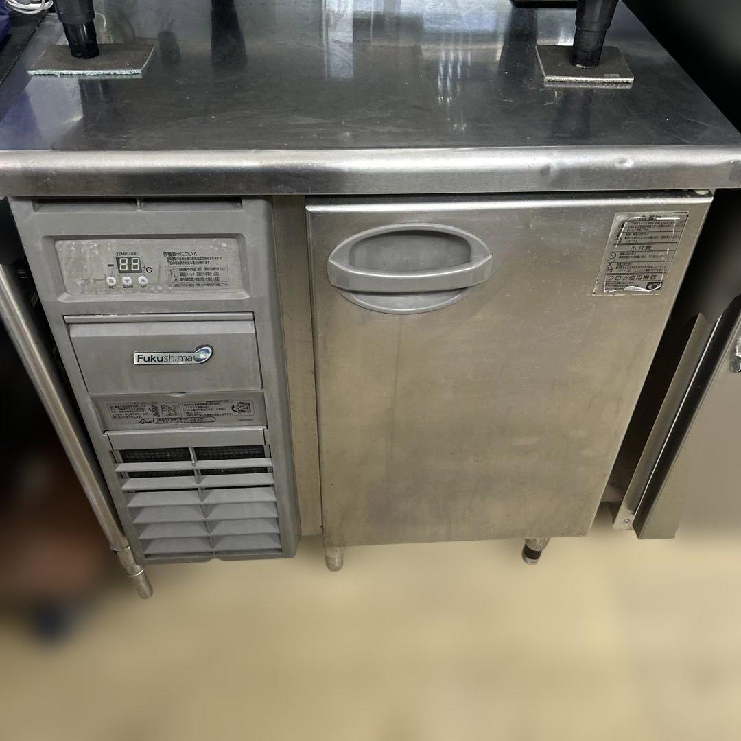 7050 フクシマ 冷凍コールドテーブル 1ドア YRW-081FM1 業務用