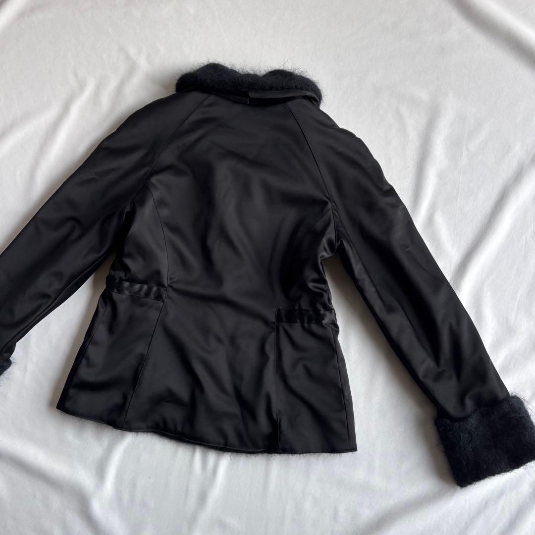 ジャケット・アウター ANNA BASSANI mohair lining jacket BLK