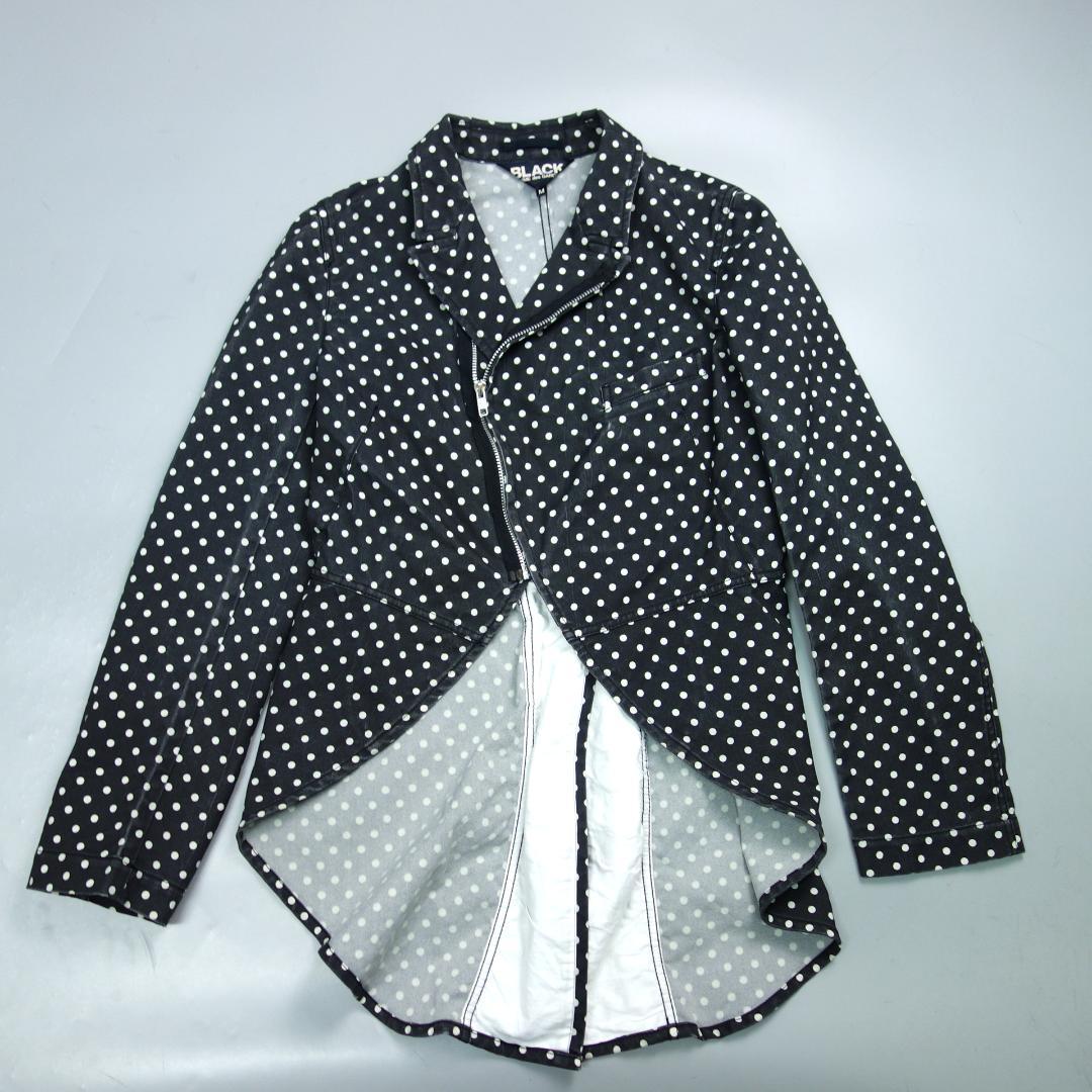 °*°様 7907 ブラックコムデギャルソン ドット柄 燕尾ジャケット レディー