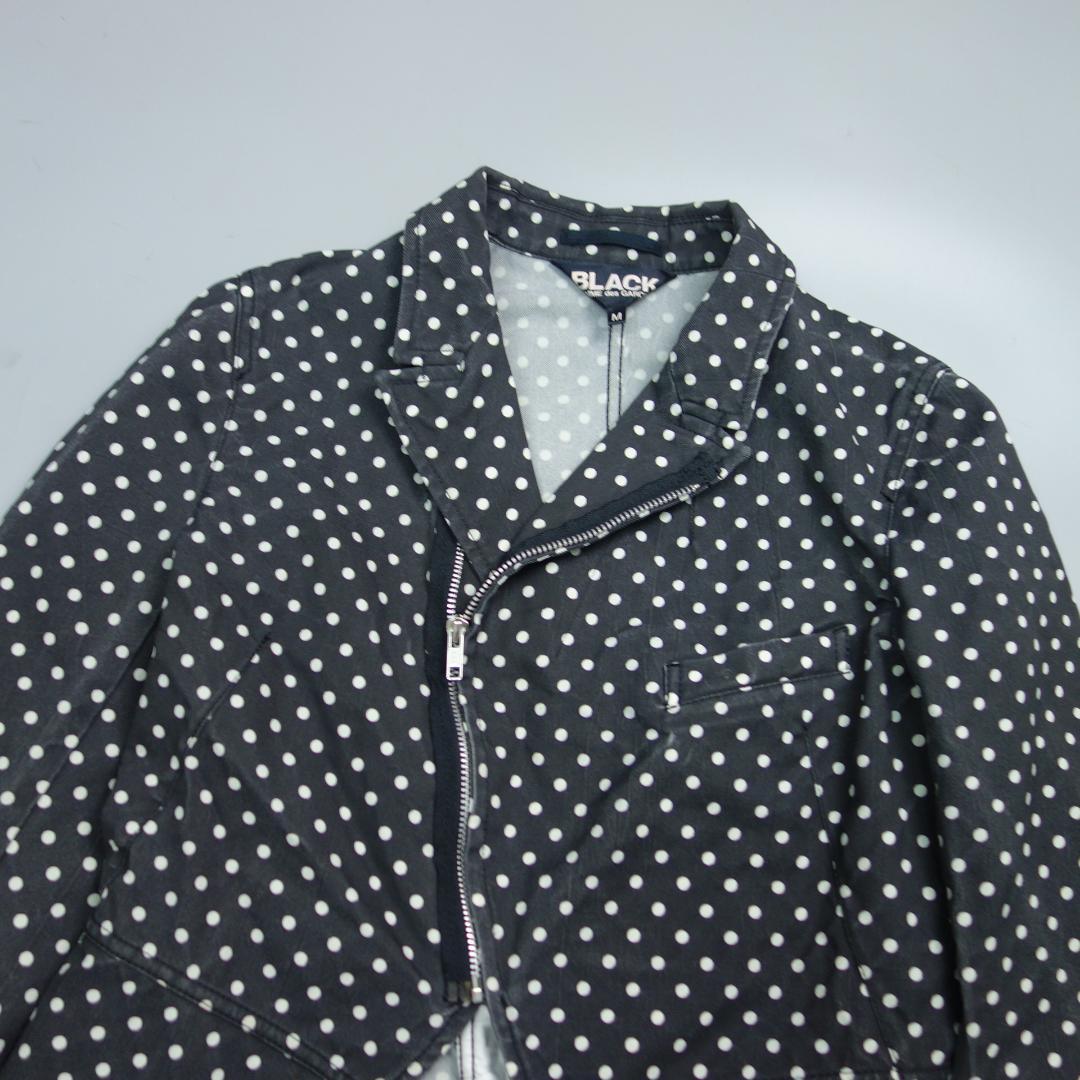 °*°様 7907 ブラックコムデギャルソン ドット柄 燕尾ジャケット レディー