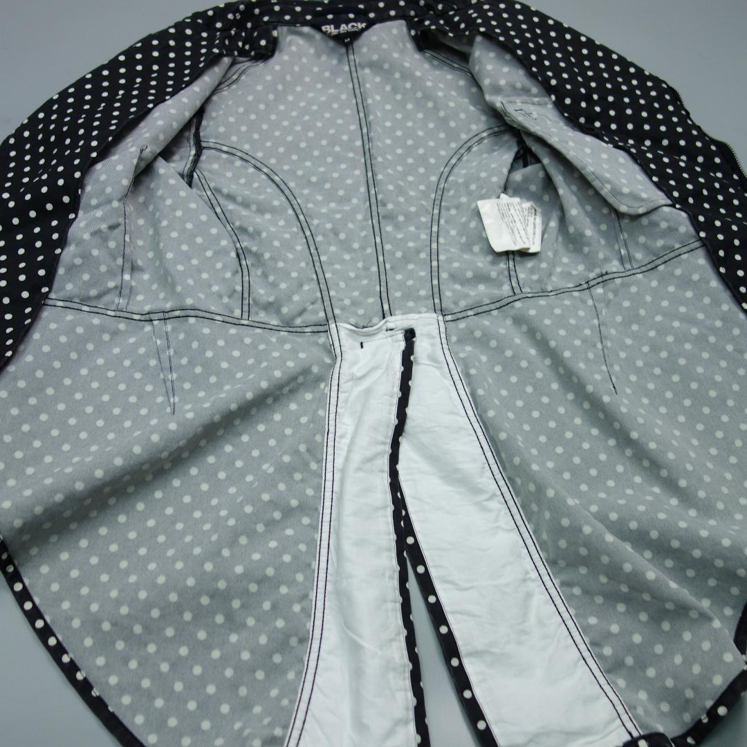 °*°様 7907 ブラックコムデギャルソン ドット柄 燕尾ジャケット レディー