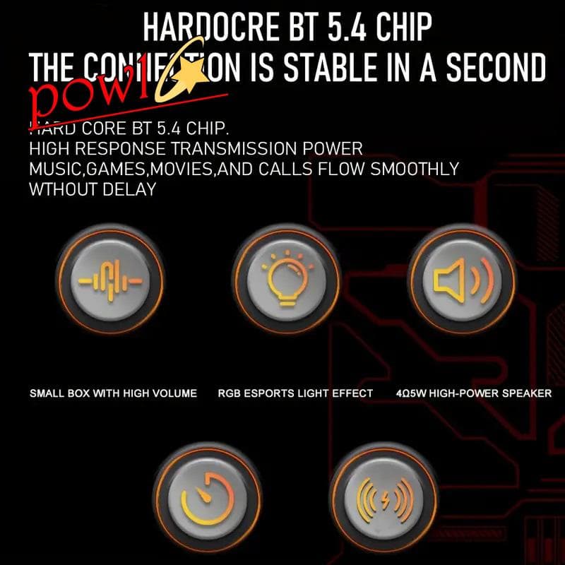 ミニポータブルサブウーファースピーカーLEDタッチスクリーン搭載強力ステレオ