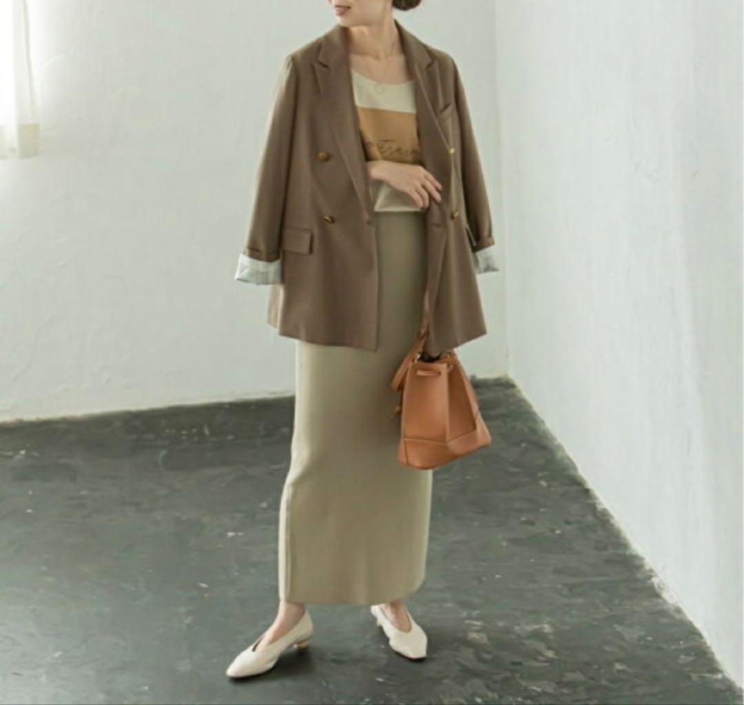 ノーブル ウールミドルピークドラペルジャケット 金ボタン 38 ダブル ブレザー