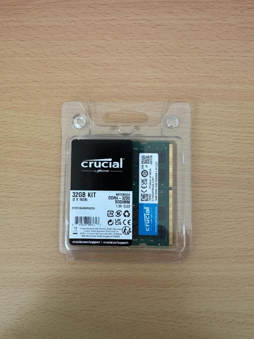 ■Crucial 32GB(16GB x 2) CT2K16G4SFRA32A