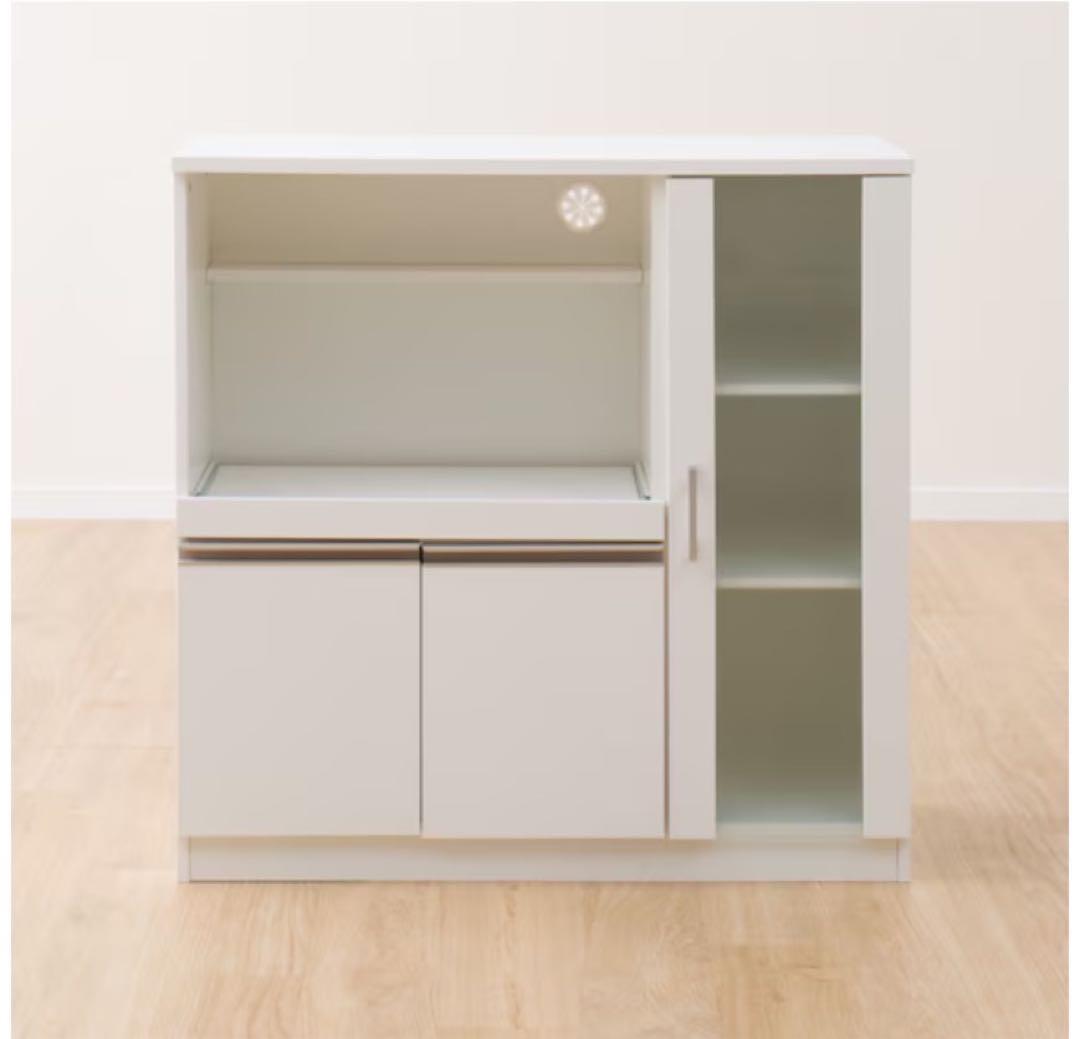 【7月末まで値下げ】送料込　組立済み　ニトリ食器棚レンジ台