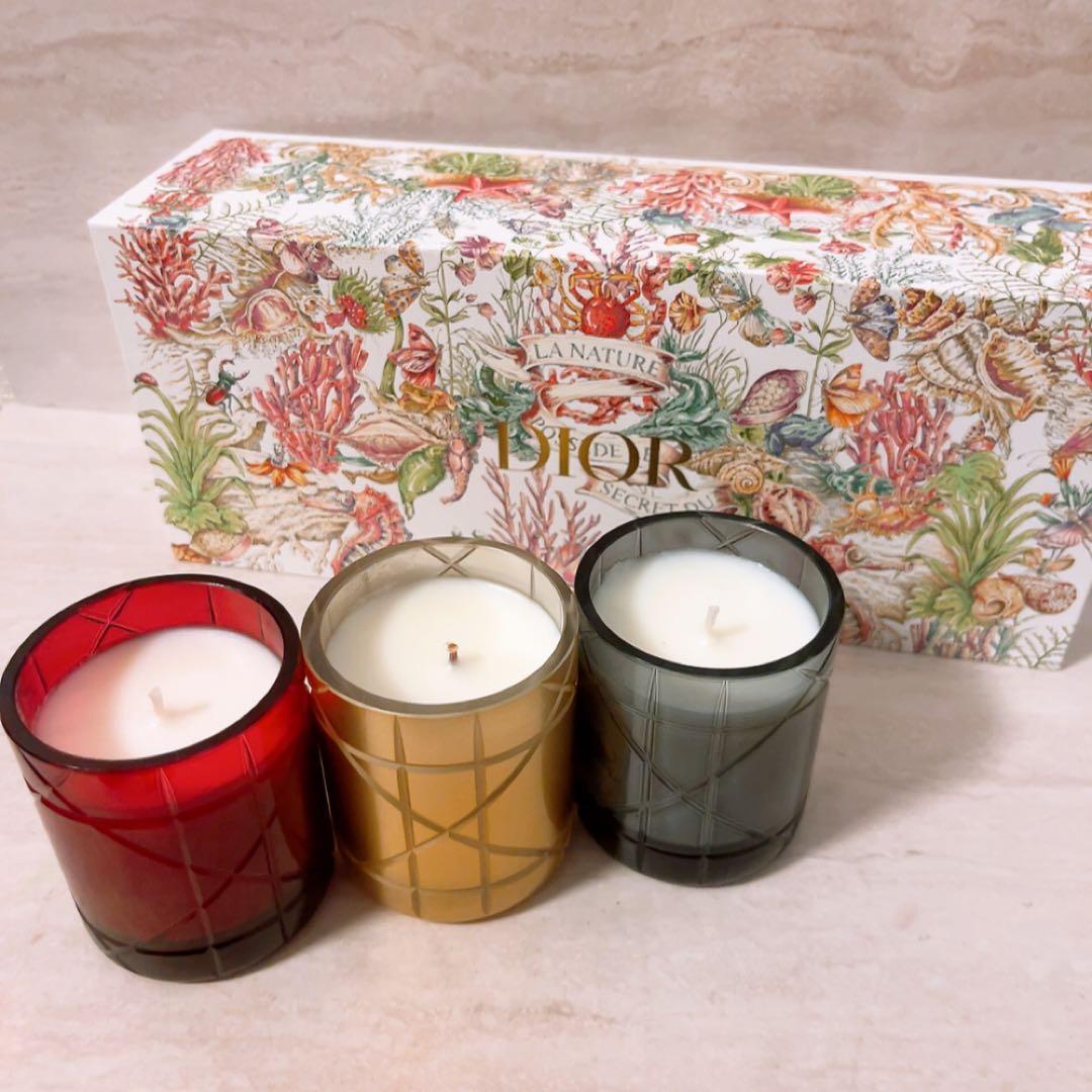 ☆未使用☆Christian Dior ミニアロマキャンドル 90g 3点