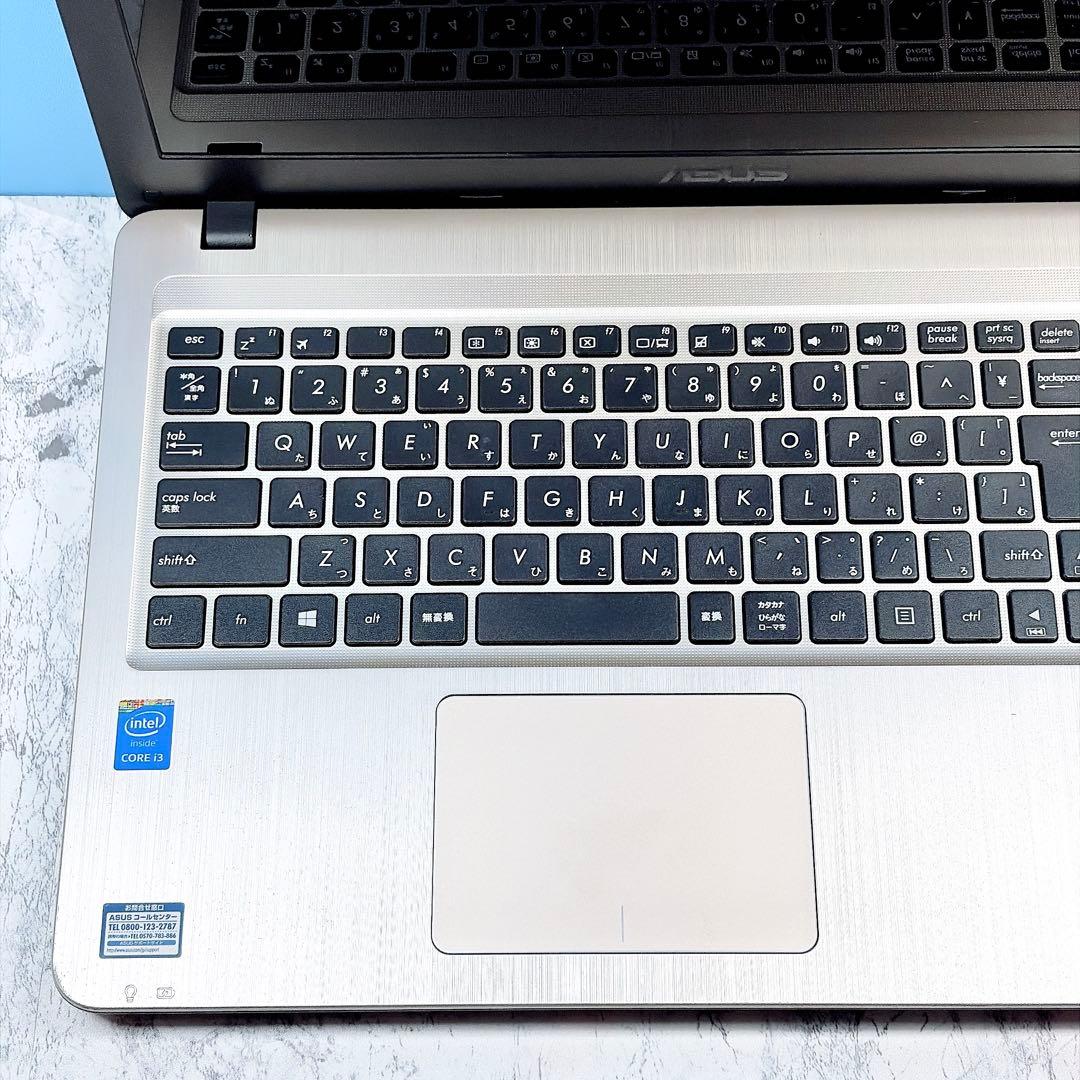 設定済✨初心者におすすめ♪✨オフィス✨カメラ✨ASUS✨ブラック✨ノートパソコン