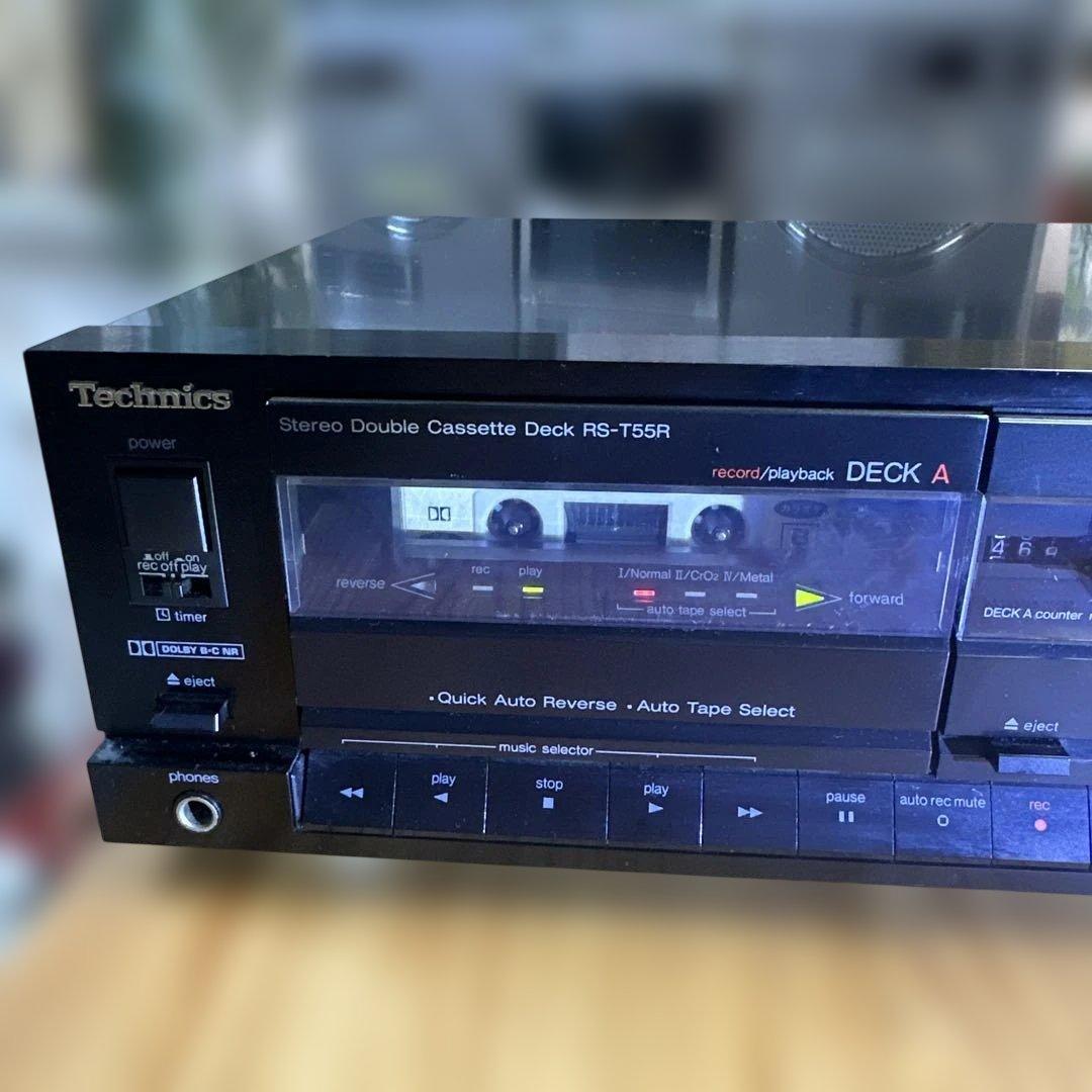 80年代Technics ダブルリバースカセットデッキ RS-T55R 動作品
