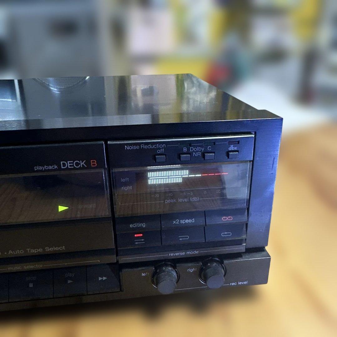 80年代Technics ダブルリバースカセットデッキ RS-T55R 動作品