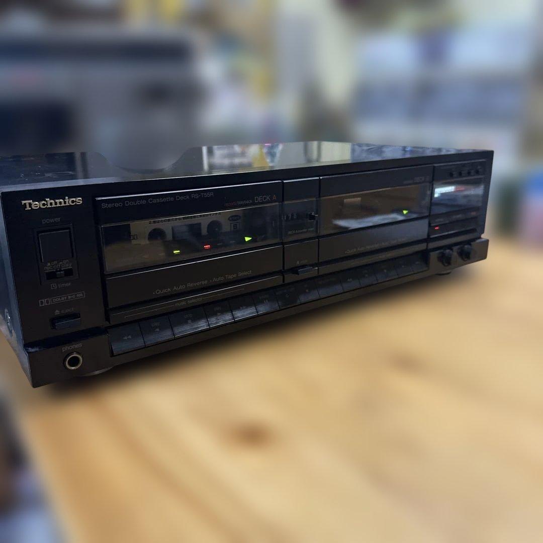 80年代Technics ダブルリバースカセットデッキ RS-T55R 動作品