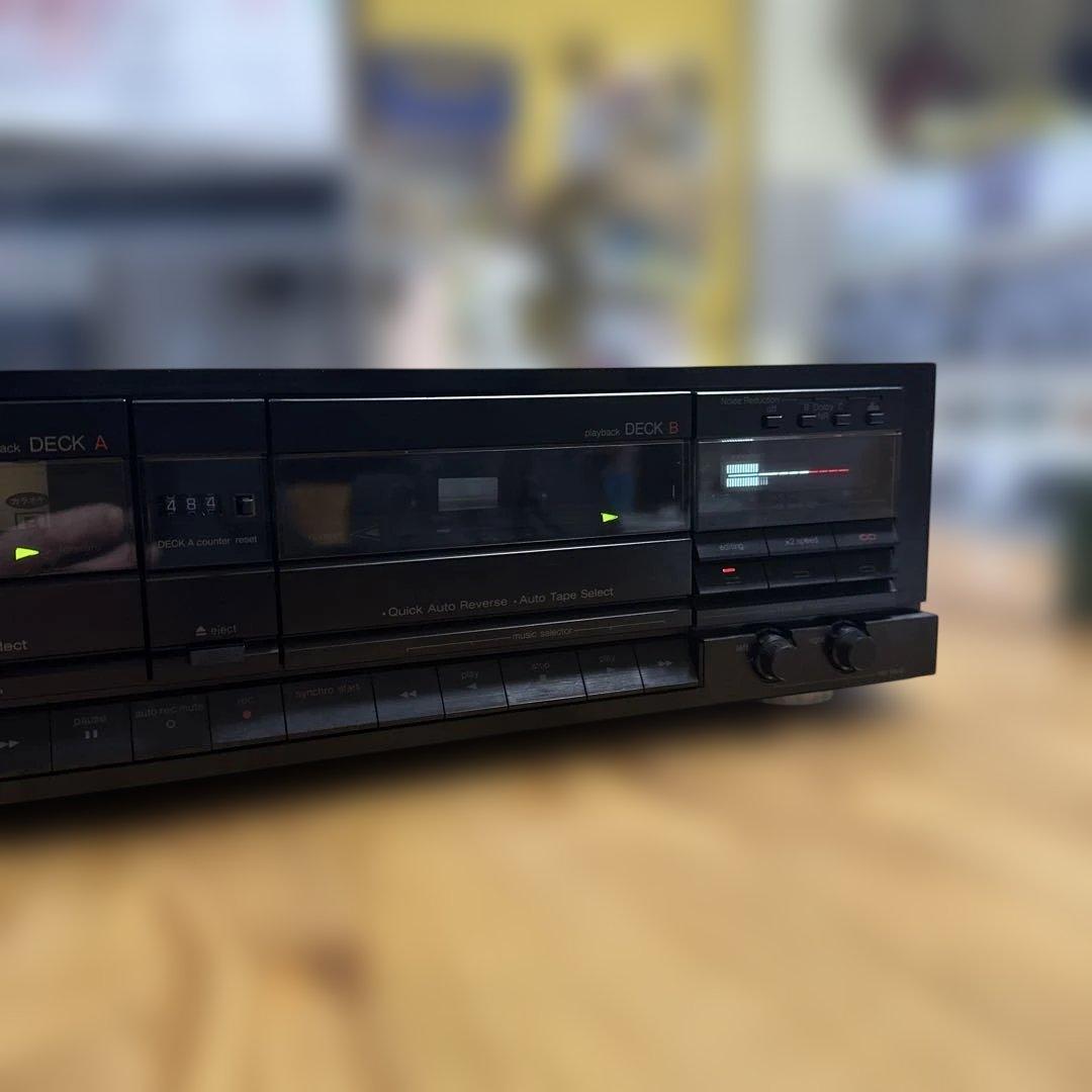 80年代Technics ダブルリバースカセットデッキ RS-T55R 動作品