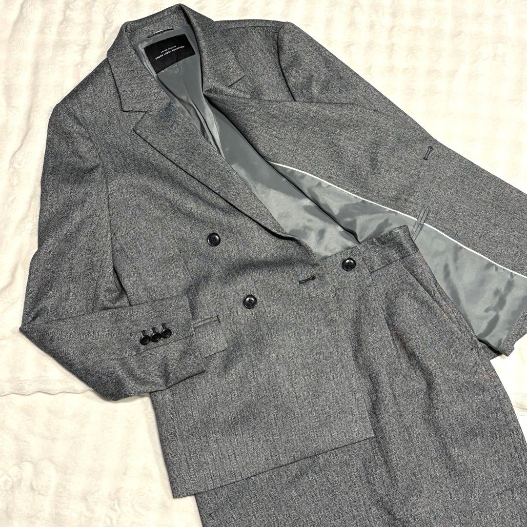 美品★green label relaxing ホームスパン ヘリンボーン L