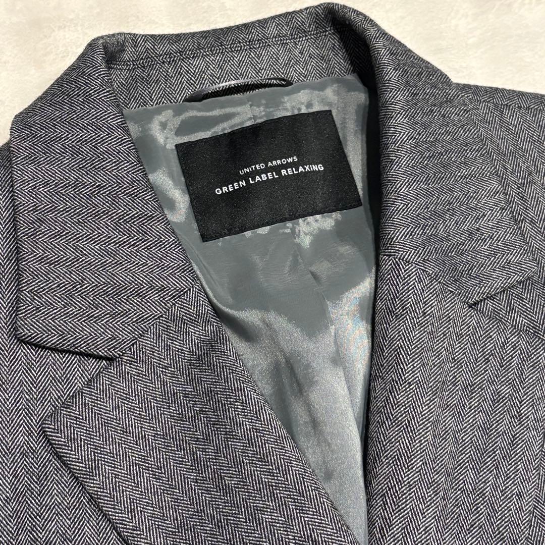 美品★green label relaxing ホームスパン ヘリンボーン L