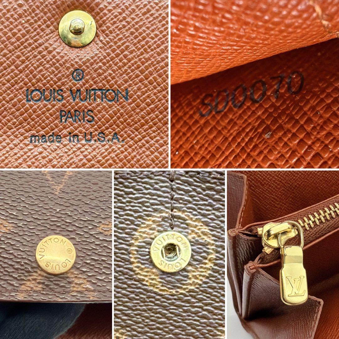 【良品】ルイヴィトン モノグラム ポシェット ポルトモネ クレディ 長財布 サラ