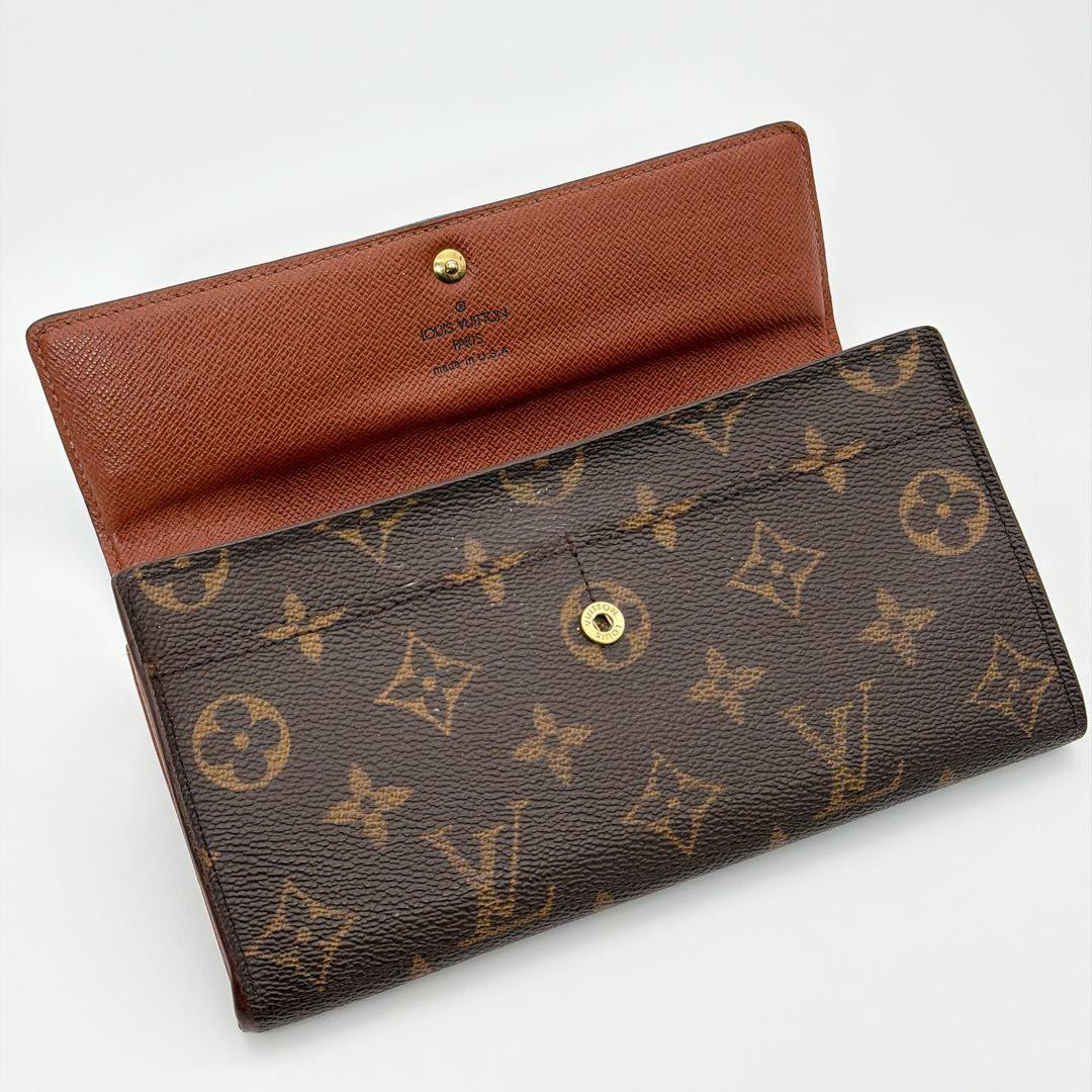 【良品】ルイヴィトン モノグラム ポシェット ポルトモネ クレディ 長財布 サラ