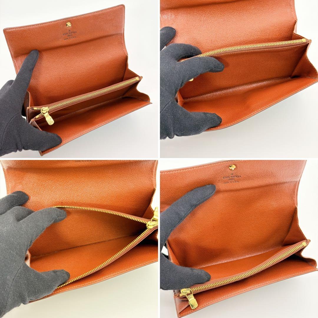 【良品】ルイヴィトン モノグラム ポシェット ポルトモネ クレディ 長財布 サラ