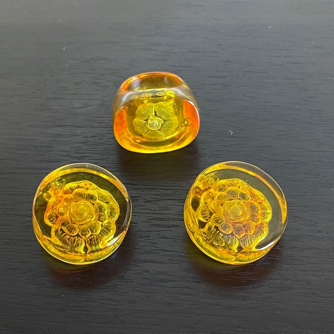 CHANEL シャネル　ヴィンテージ　べっ甲　カメリア　イヤリング＆リング