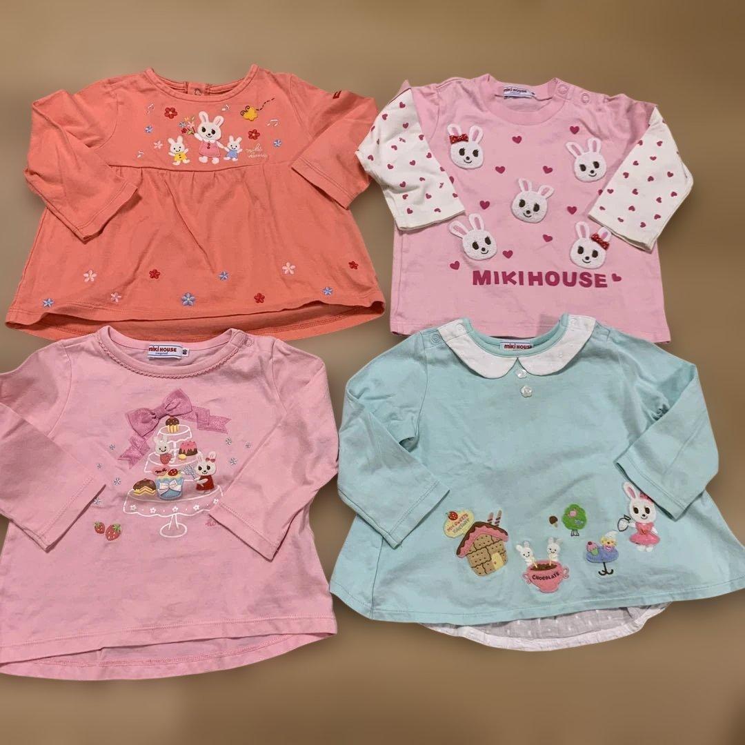 専用です。ミキハウス　長袖Tシャツ　サイズ80 女の子　まとめ売り